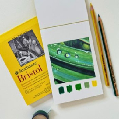 Strathmore 300 Series Mini Bristol Pad  4" x 6"- (20 sheets, 100lb) Vellum Surface