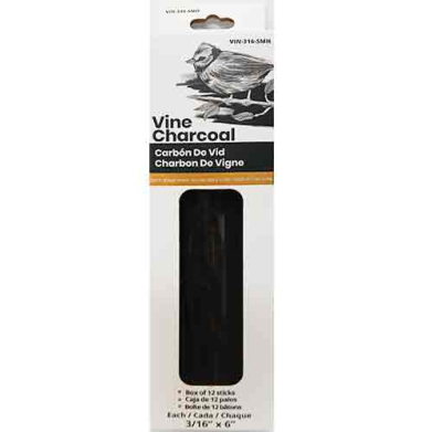 Pacific Arc Assorted Vine Charcoal Sticks - (12pk)   PAVIN-316-SMH
