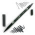 Tombow Dual Brush Pen -Lamp Black N25