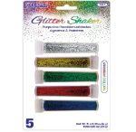 Bazic Glitter Shaker Set 5ct Primary Colors  BZ3441