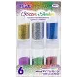 Bazic Glitter Shaker Set 6ct Assorted Colors  BZ3471