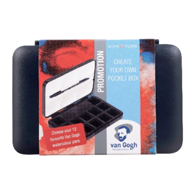 Royal Talens Van Gogh Empty Watercolor Pocket Box - (12 Pan)
