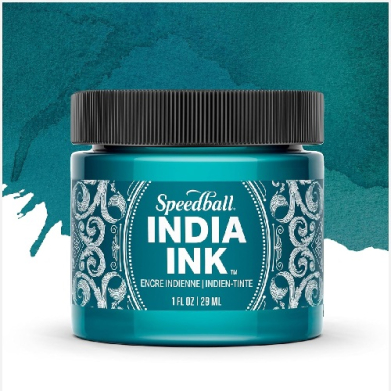 Speedball India Ink 1oz - Teal Agate 003208