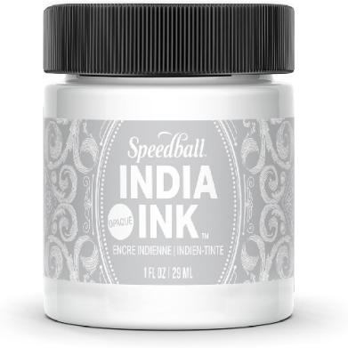 Speedball India Ink 1oz - Satin Opaque White   003211