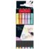 Faber Castell Black Edition Felt Tip Brush Pen 6ct Pastel 116453
