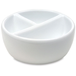 Jack Richeson Hand-Glazed Porcelain Mixing Bowl - 3 Well Round 420712