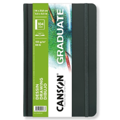 Canson Graduate Drawing Hard Cover Book 5.5" x 8.5"  (104 Sheets, 98lb)  CN31200L038