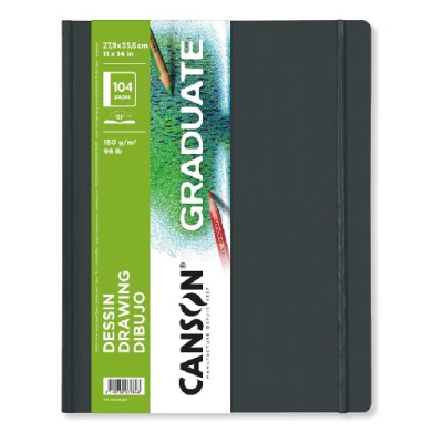Canson Graduate Drawing Hard Cover Book 11" x 14"  (104 Sheets, 98lb)  CN31200L040
