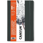 Canson Graduate Sketch & Notes Black Soft Cover Book 5.5" x 8.5"  (184 pages, 61lb)  CN31200L045