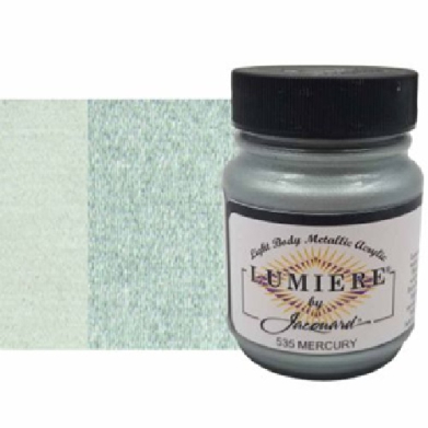 Jacquard Lumiere Metallic Fabric Paint - (2.25oz/70ml) Mercury 1535