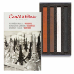 Conté á Paris Assorted Matchbox Sketching Conte Crayons Set  4ct  50102ea