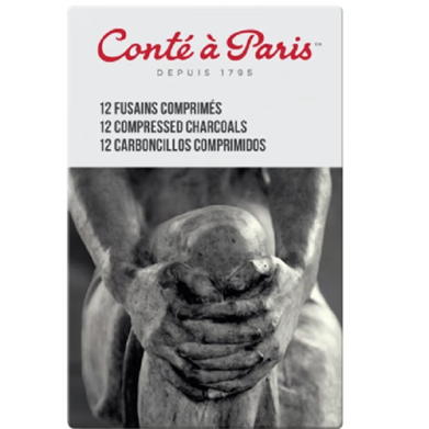 Conté á Paris Compressed Charcoal Sticks 2B Dozen