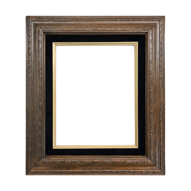 Econo Frame Walnut Stain with Black Liner – 12″ x 16″