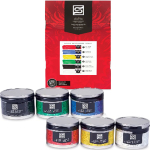 Speedball Oil Based Relief Block Printing Ink Can Set (6ct x 8oz)  SP3930