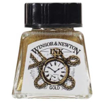Winsor & Newton Calligraphy Ink - (1oz/30ml) Metallic Gold