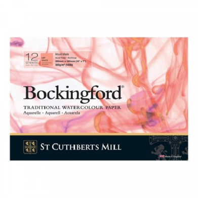 St Cuthbert's Bockingford Watercolor Glue bound Pad - 7"X10" Hot Press  45330001011B