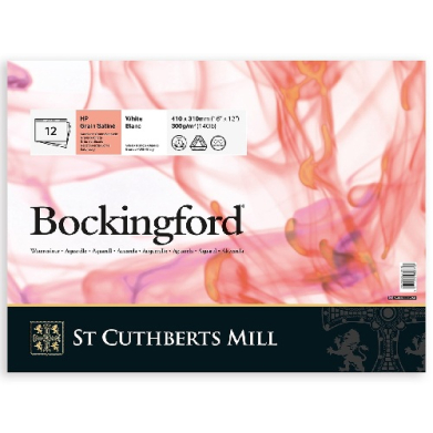 St Cuthbert's Bockingford Watercolor Glue bound Pad - 12"X16" Hot Press  45330001011E