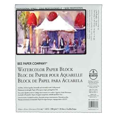 Aquabee 100% Cotton Watercolor Paper Block 11x15 (20sht,140lb) Cold Press