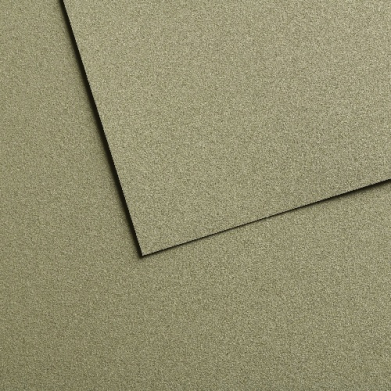 Two overlapping beige textured panels on a rough surface, showing layered geometric shapes.