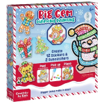 Craft kit box titled 'Big Gem Diamond Paintings' with snowman, Christmas tree and gifts; includes stickers and suncatchers for kids ages 6+.