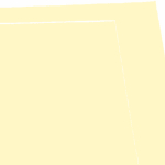 Tilted pale yellow Polaroid-style photo frame with a blank inner area.