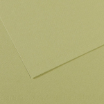 Two pale olive-green sheets of textured paper layered over a matching background.