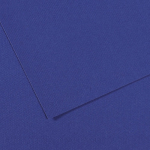 Two overlapping royal blue sheets of textured paper on a matching blue background.