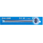 Blue packaging for 2mm lead, showing a metal lead inside and text '2mm LEAD' and 'R-3 4H (3 leads)' on the blue card.