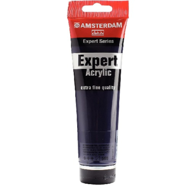 Tube of Amsterdam Expert Series Expert Acrylic paint (navy blue) with red cap