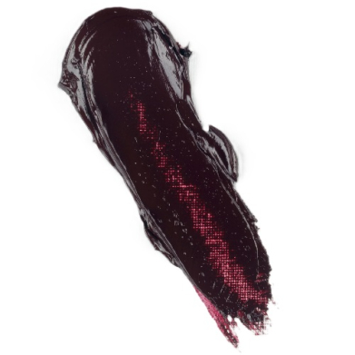 Glossy dark purple eggplant on a white background, highlighting its smooth, elongated shape.